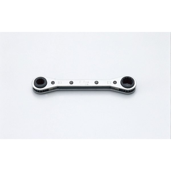 Ko-Ken Ratcheting Ring Wrench 13-14x15-17mm 6 Point 200mm, Reversible 4 sizes 102KM.BH-13.14X15.17